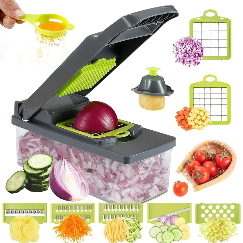 Fruit Vegetable Peeler Multifunctional 14/16 in 1 Chopper Slicer Dicer