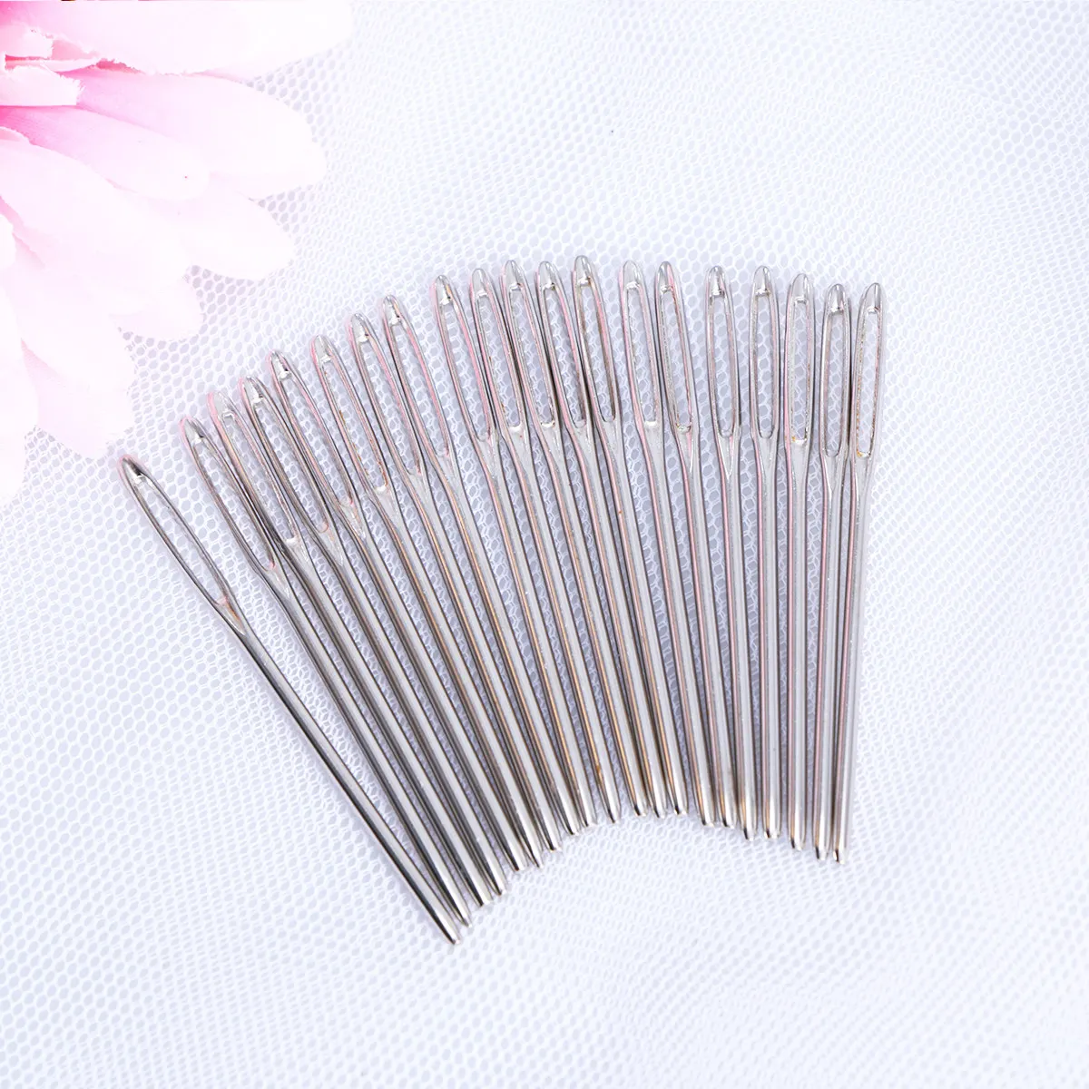 20Pcs 6Cm 크로스 스티치 뜨개질 용 대형 눈 뭉툭한 바늘 크로셰 뜨개질 바느질 실 공예 바늘 녹슬지 않는 프리미엄 스테인레스 스틸