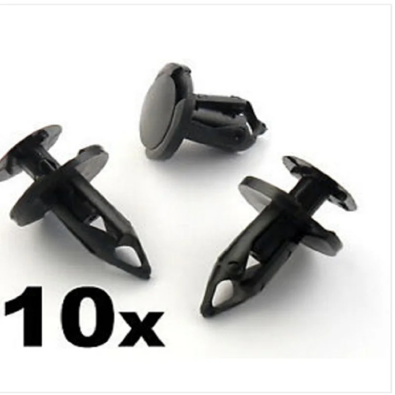 10X8Mm Long Black Trim Clip Perfetto Per Vw T4 E T5 Carpet & Rivestimenti Van