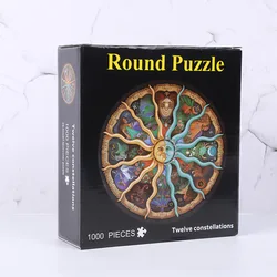 12 Constellations Educational 1000-Piece Round Puzzle - Space-Themed Learning Challenge (12 constellations)