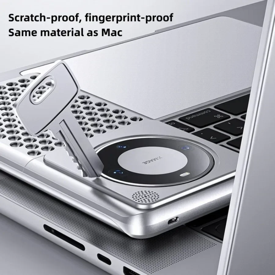 Aromatherapy Phone Case For Huawei Mate 60 50 Pro Frameless Aluminum Alloy Metal Bumper Shockproof Anti-scratch Cooling Cover