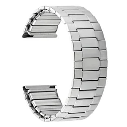 Universal Stainless Steel Elastic Watchband - 22mm Strap - M (Shortest 150mm) (Silver)
