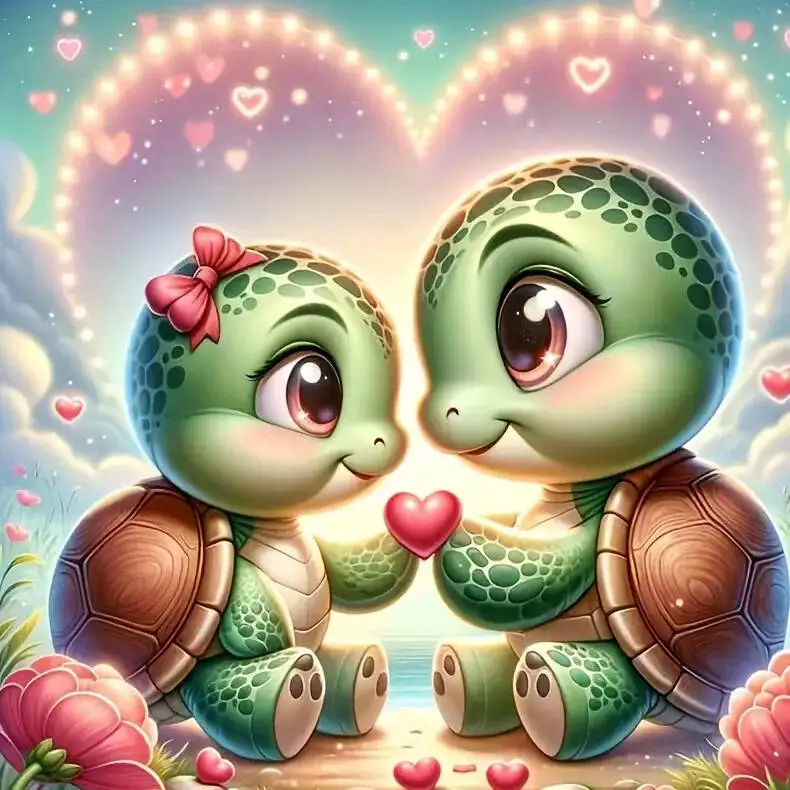 ציור יהלומים של צב קרטון תמונה של אבני חן מוזאיקה צב חיות DIY מלא ריבוע עגול עיצוב בית