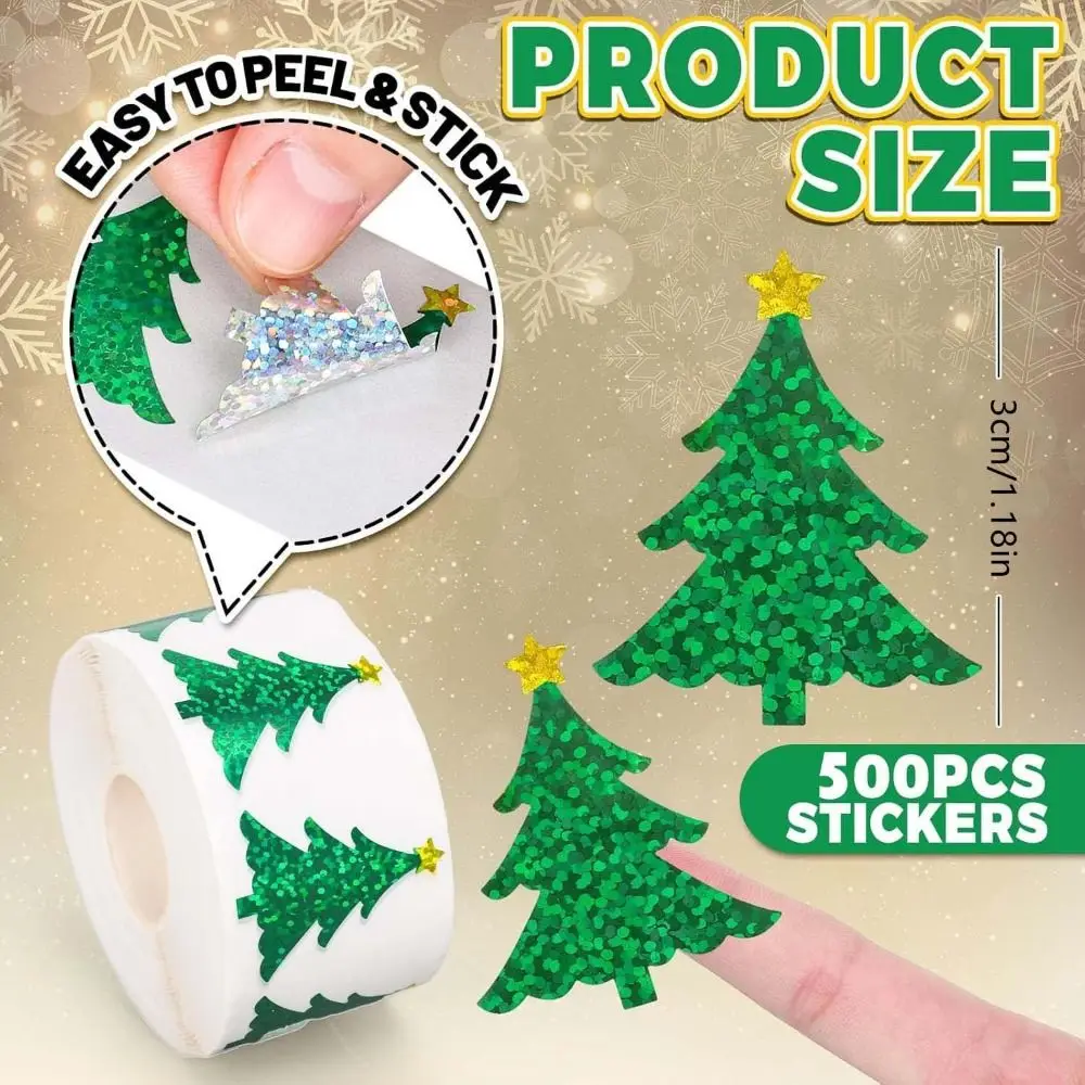 Waterproof Christmas Stickers Snowman Decorative Paper Labels