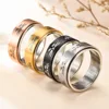 AsJerlya Anxiety Ring Fidget Spinner Rings For Women Men Stainless Steel Rotate Freely Cat Anti Stress Accessories Jewelry 6