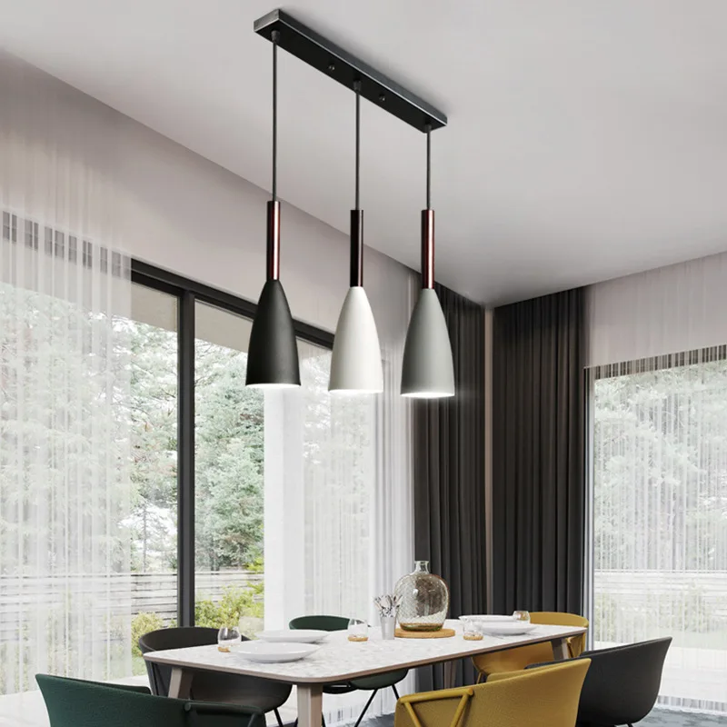Modern living room 3 Head Lighting Nordic Minimalist Pendant Light Over Dining Table Kitchen Island Bedroom Decor Light Fixtures led chandelier,ceiling chandelier,led pendant light