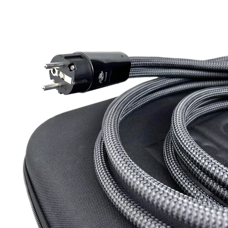 Audiophile Dragon Source AC Power Cable US & EU Schuko Plug HiFi Audio Line images - 6