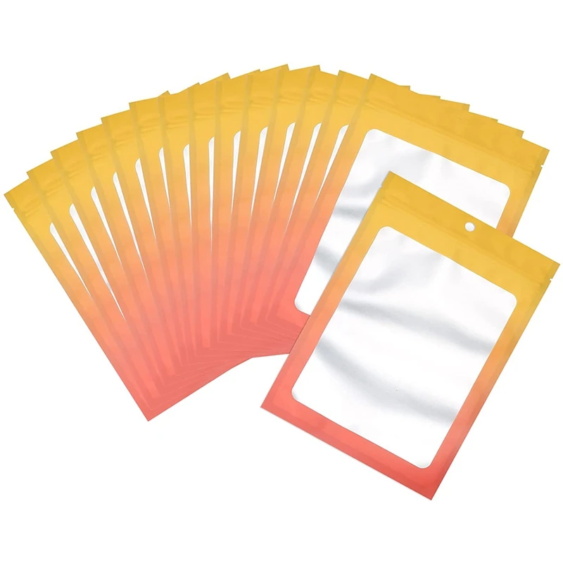 

100 шт., пакеты для хранения еды на молнии с прозрачным окошком