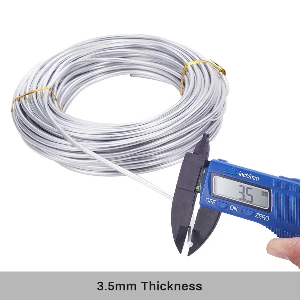3.5-6mm Aluminum Sculpting French Wire For Beading Artistic Wire Metal Lexible Craft For DIY Floral Model Beading Beads Jewelry