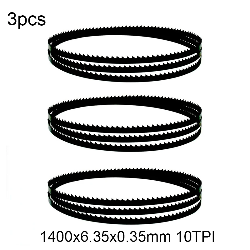

3pcs Bandsaw Blades 1400x6.35x0.35mm 10TPI Woodworking Tools Accessories for METABO Draper Nutool FOX Accept customization