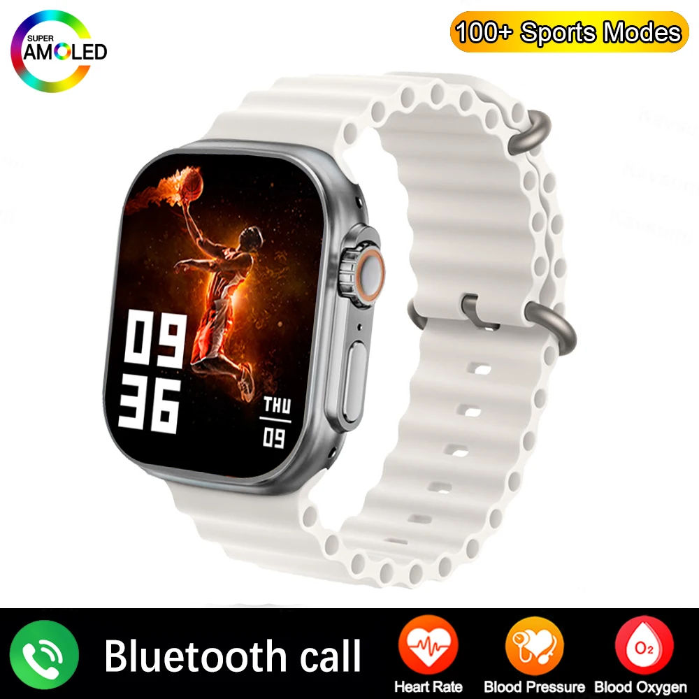 New 2.01” T900 Ultra Men's and Womens Smartwatch Bluetooth Talk BT Music Wireless Charging Health Monitoring Smart Watch Fashion 10