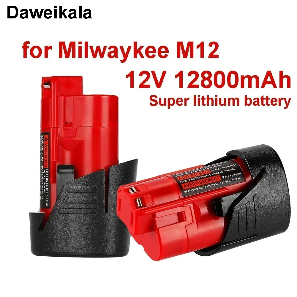 

Аккумулятор Daweikala 12 В Milwaukee 12800 мАч с Milwaukee M12 XC 48-11-2410 48-11-2420 48-11-2411 12-вольтовый Аккумулятор для беспроводных инструментов