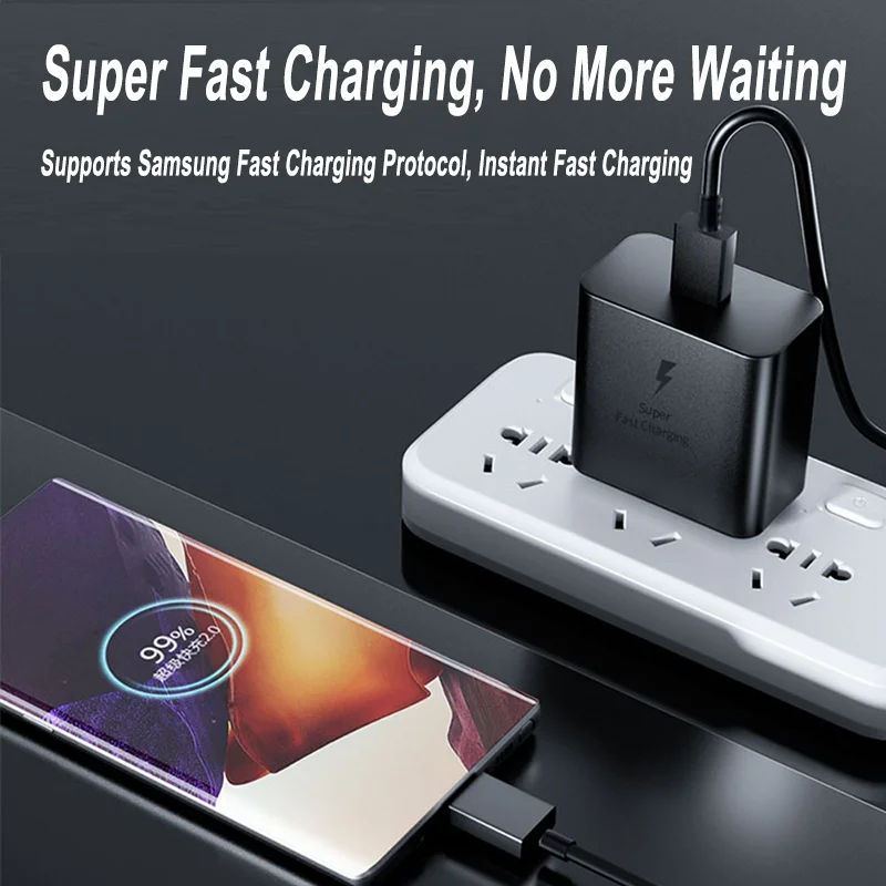 Samsung 60W UK Plug PD Charger - Original Type C Super Fast Charge Adapter