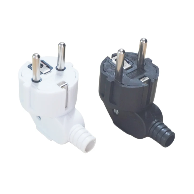 EU Plug Adapter 250V 16A Male Replacement Outlets Rewireable Schuko for Power Extension Cable