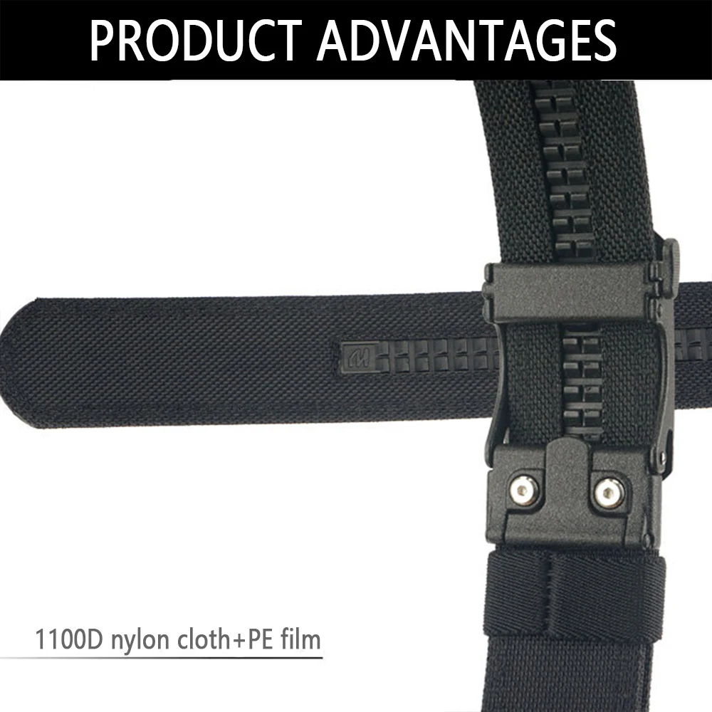 1.5" Tactical Belt Metal Buckle Adjustable Sturdy Ratchet Nylon Belts IPSC USPSA IDPA Belt Rigid Heavy Duty Gear
