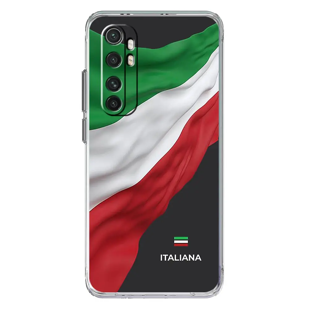 Italian Flag Clear Phone Case Cover