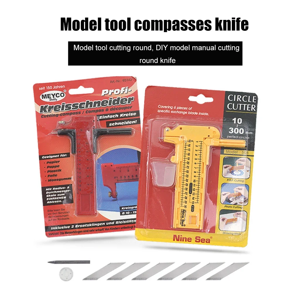 Model Making Tools Paper Round Cutting Tool Circular Model Patchwork Compass Hand Craft Accessory for Scrapbooking Making