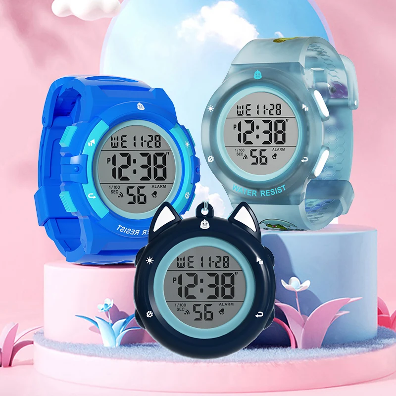 

Children's DIY Removable Replacement Electronic Watch Creative NFC Unlock Waterproof Alarm Clock Multifunctional Chil Sanda 1889