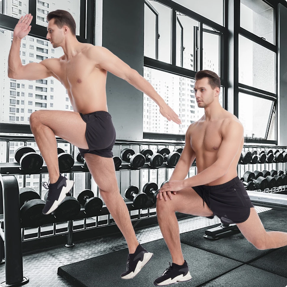 Running Shorts Gym Men Fitness Quick Dry Slim Fit Casual Beach Light Sports Shorts Male Basketball Training Jogger Short Pants