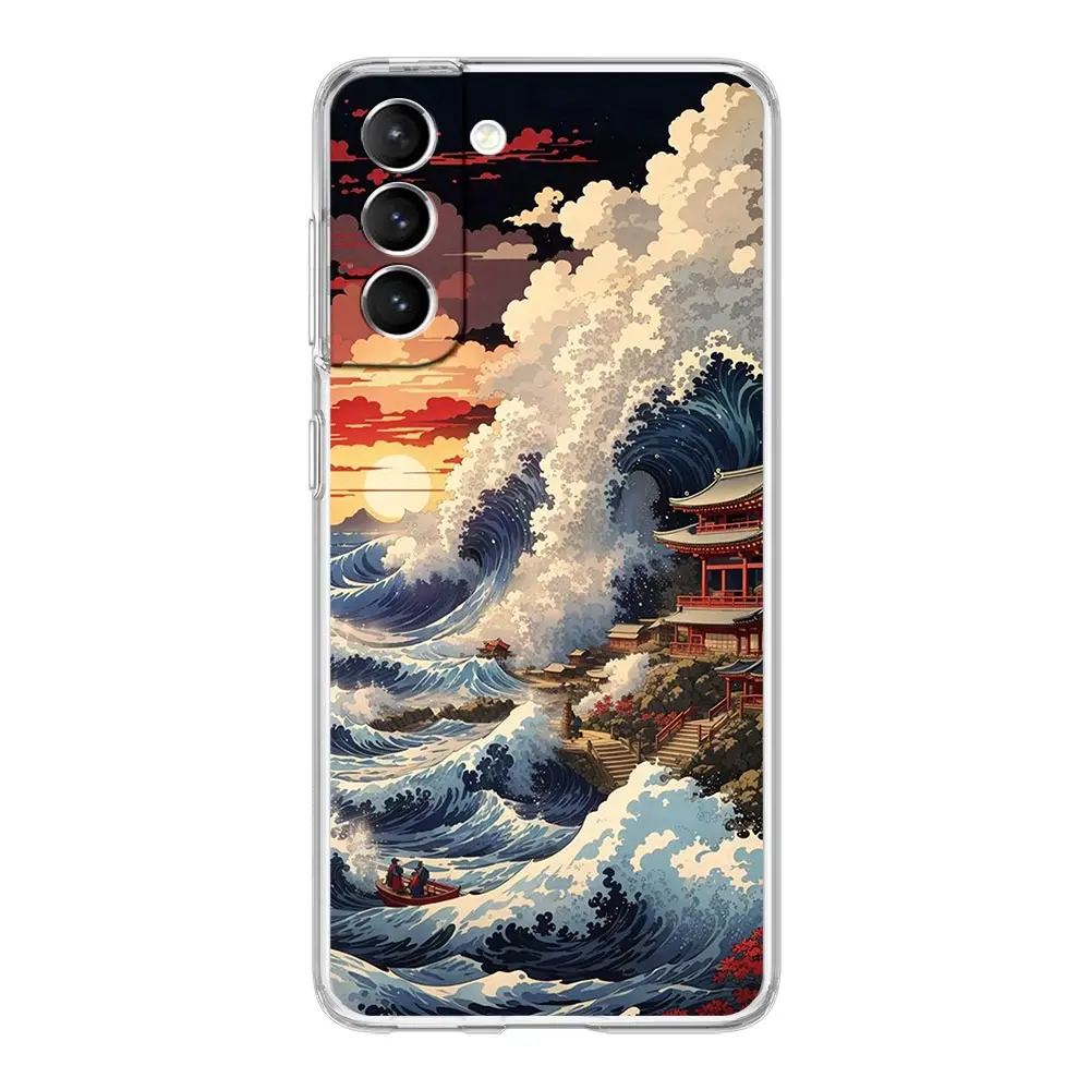 Fashion Japan The Great Wave Of Kanagawa Clear Phone Case
