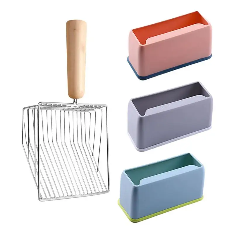 CatsLitterShovelNonStickCatLitterScoopWithDeepShovelWood