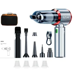 Powerful Mini Cordless Vacuum Cleaner - Portable Handheld Blower for Home and Car Cleaning (Max Red 4hapa bag)