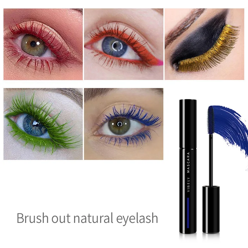 

Eye-catching Makeup Eye Lashes Vibrant Colors Curling Curls And Lengthens Enhance Eye Lashes Color Mascara Long-lasting Curling