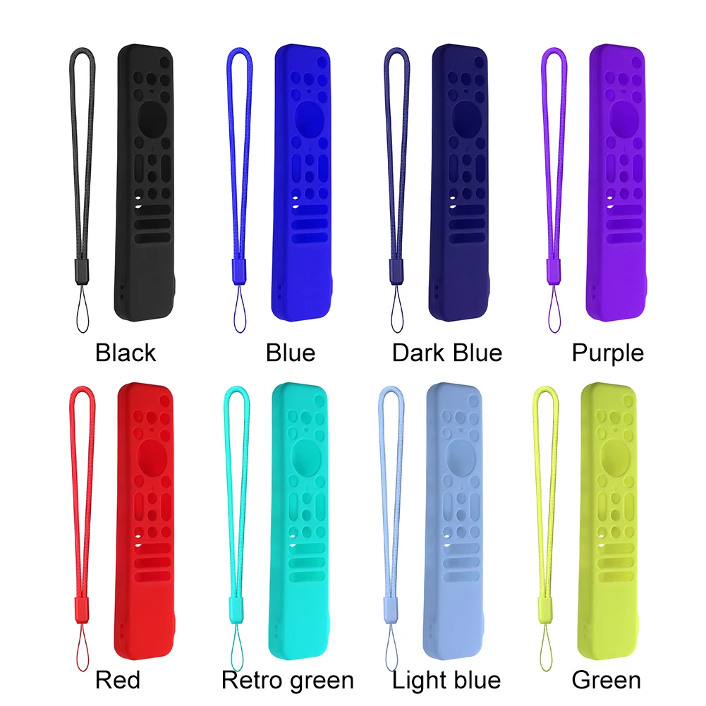 Silicone Remote Case Silicone Remote Control Case Anti-slip Protective Cover with Lanyard Smart TV Accessories for SONY RMF-TX810U TX811U TX910U