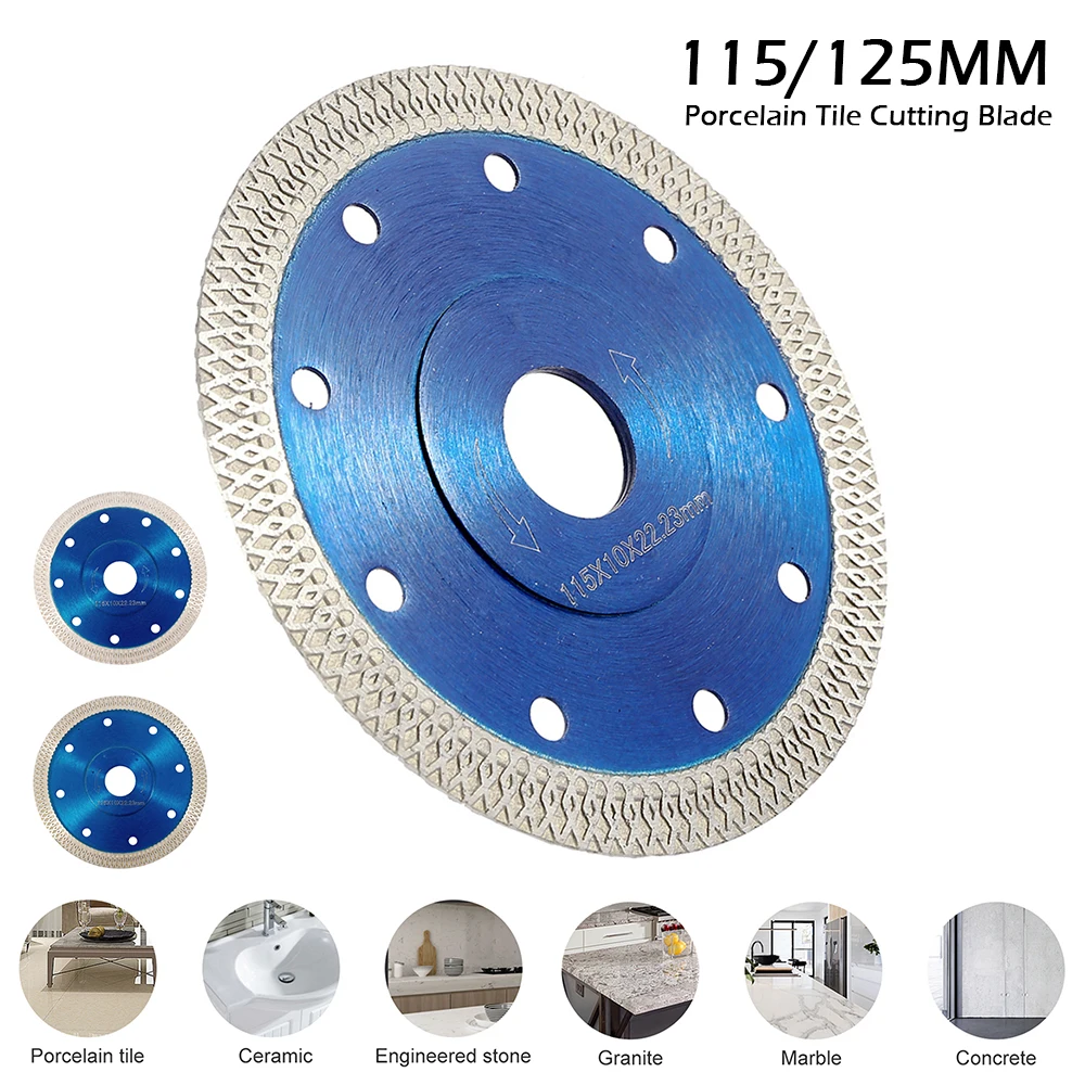 125mm Diamond Cutting Blade Continuou Segmented Rim Circular Saw Blade 65Mn Manganese Steel Cut Off Wheel Angle Grinder Disc