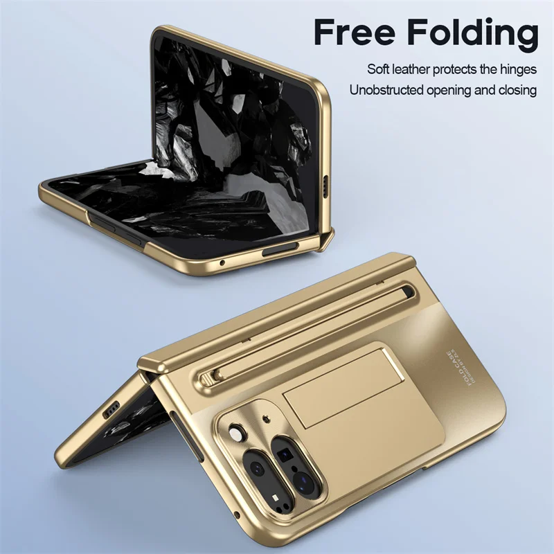 Premium Phone Case with Hinge, Touch Pen, Tempered Glass, Stand, and 360° Shockproof Protection
