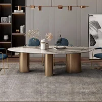 Table à manger en marbre italien sur mesure, toutes tailles, pierre naturelle, élégante et haut de gamme, pour villa, manoir, penthouse, mobilier d'intérieur. 6