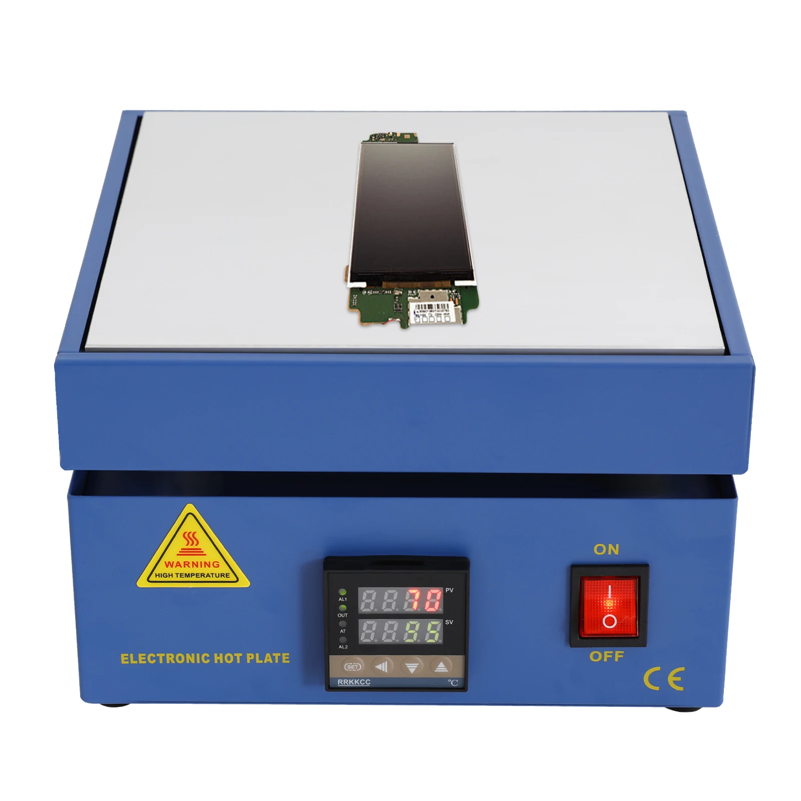 110V 850W Electric Preheat Soldering Station with LED Display, Welder Hot Plate Rework Heater Lab 7.87 X 7.87in Heating Plate