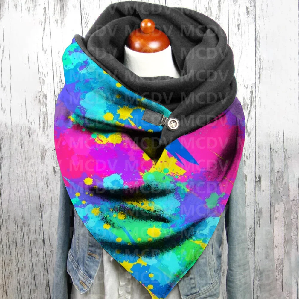 Colorful Graffiti 3D Printed Casual Scarf And Shawl for Women Warm and Comfortable Scarf 01