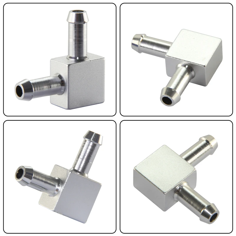 

10pcs 2 Way Tubing Tee Vacuum Connector Water Air Pipe Joiner 4mm/5mm Internal Diameter Tube Silver/Black/Blue Aluminum