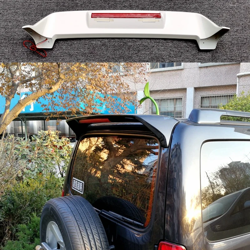 

For suzuki jimny Spoiler 2007-2017 SUZUKI JIMNY High Quality ABS Material Car Rear Wing swift Primer Color Rear Spoiler