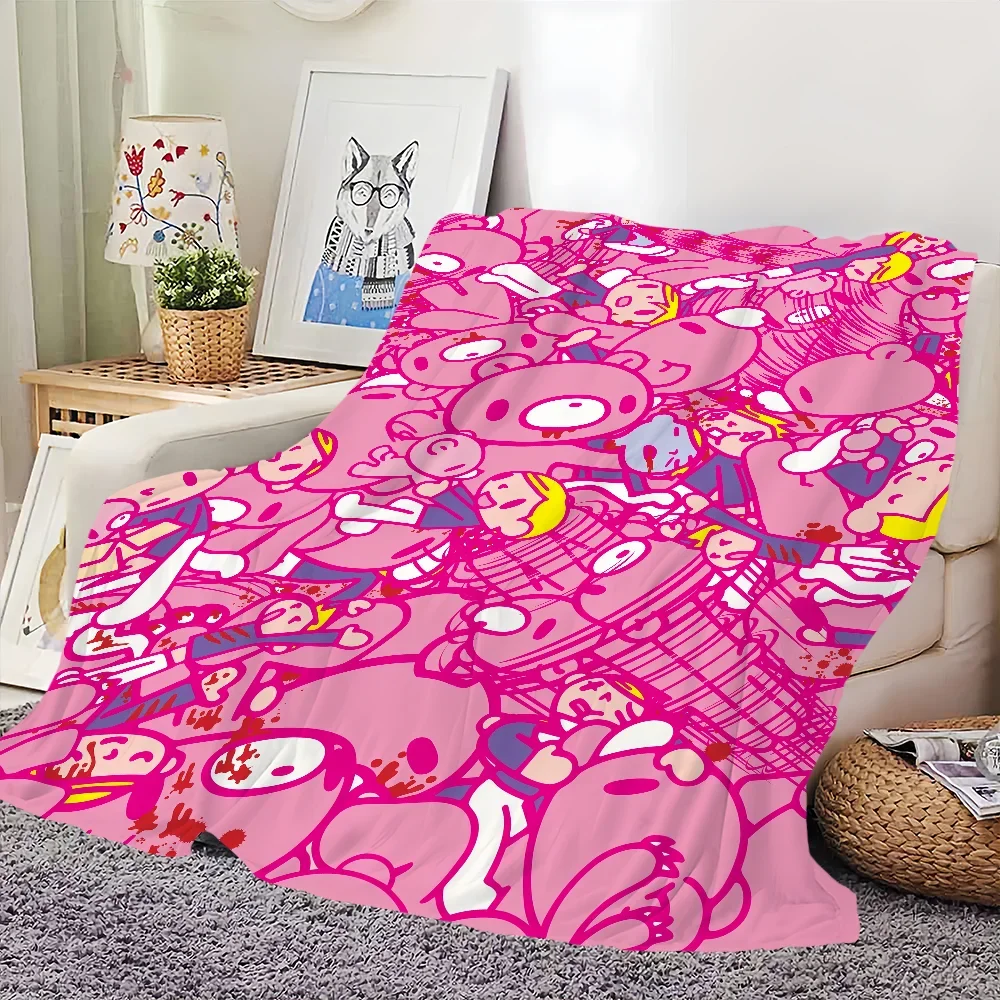 Pink Cartoon G-Gloomy Bear cute Blanket Skin friendly comfort warm soft plush blanket suitable sofa living room office bedroom 3