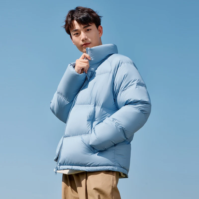 Semir Down Jacket Men Winter Three-Proof Solid Color Versatile Bread Jacket down jacket,mens jacket