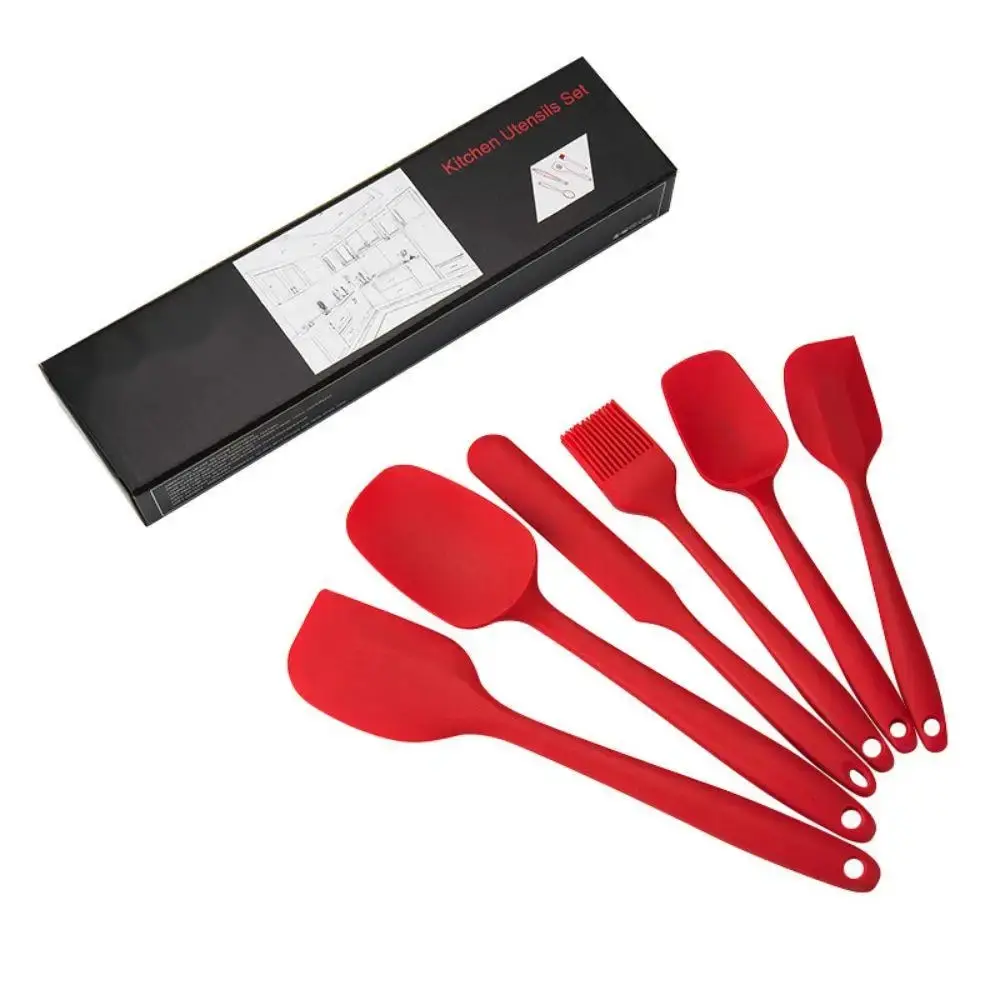 Kitchen Bakehouse Cream Spatula Bbq Brush Set Silicone Kitchenware Cake Spatula Baking Set Tools 6pcs cream spatula silicone spatula cake spatula kitchen spatula silicone cookware cake decorating tools