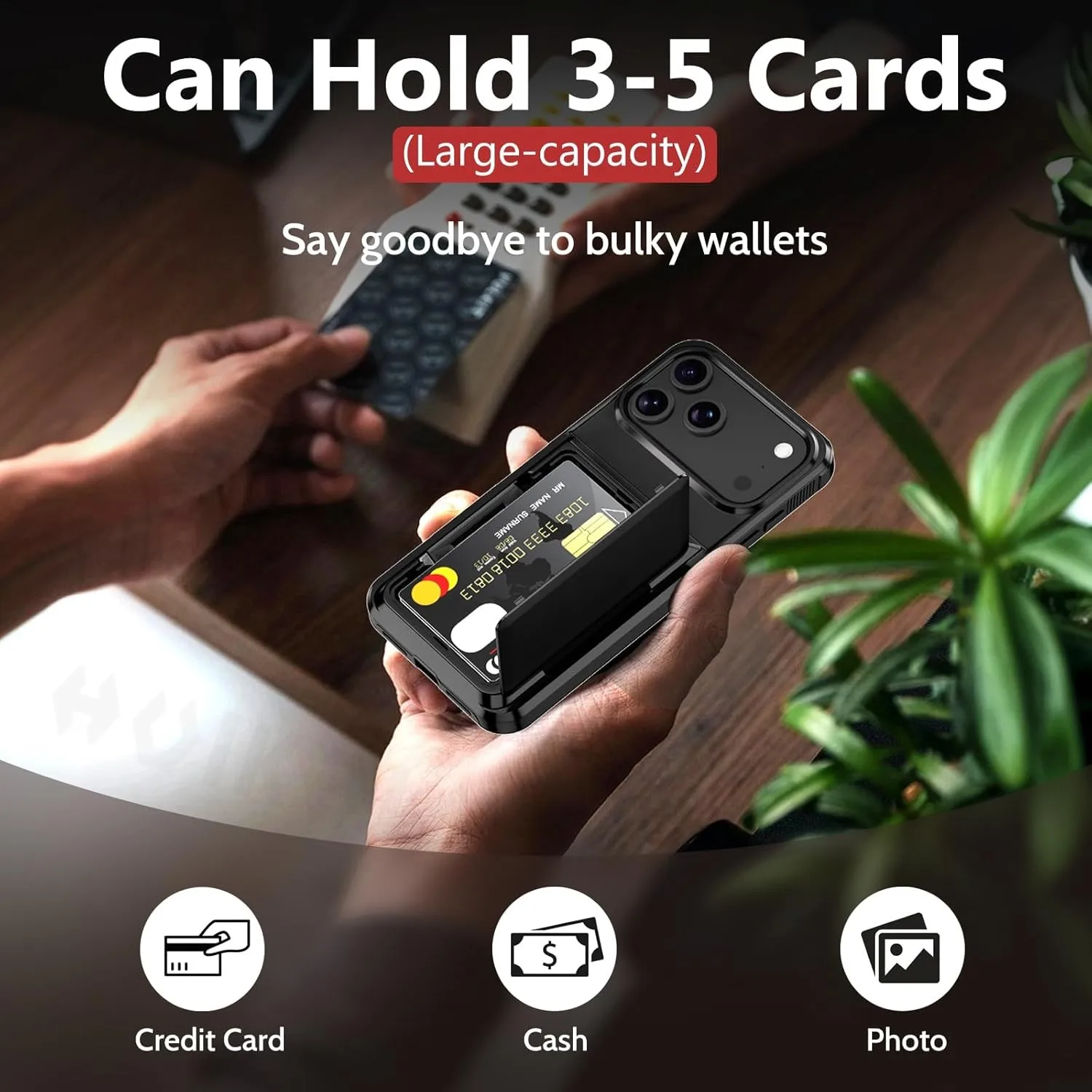 Premium Wallet Case with Heavy Duty Shockproof Protection and Card Holder