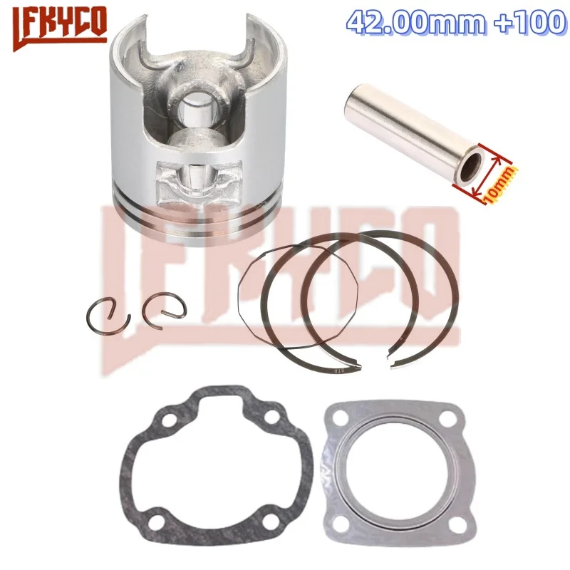 High-Performance 41mm 2-Stroke Piston Kit with 10mm Pin & Rings for Motorcycles and Scooters