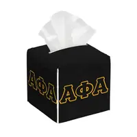 Alpha Phi Alpha Print Tissue Box Cover Leather Tissue Box Holder Square Decor for Living Room Bedroom Bathroom Home Office Car 1