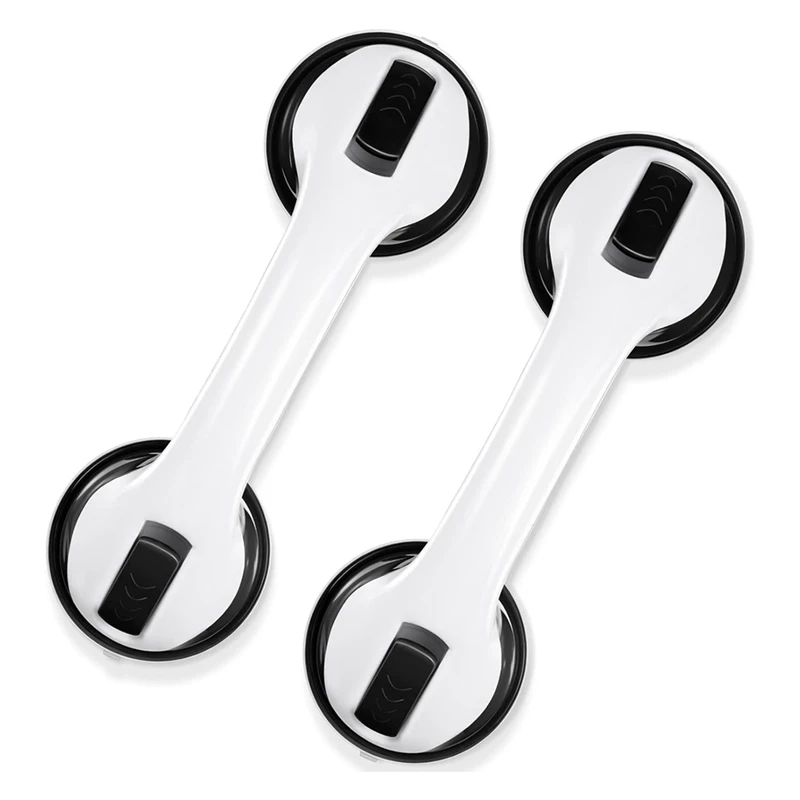 2 Pack Shower Handle 11.4 Inch Suction Shower Bar, Safety Bars For Shower Chair, Bathroom Grab Bar