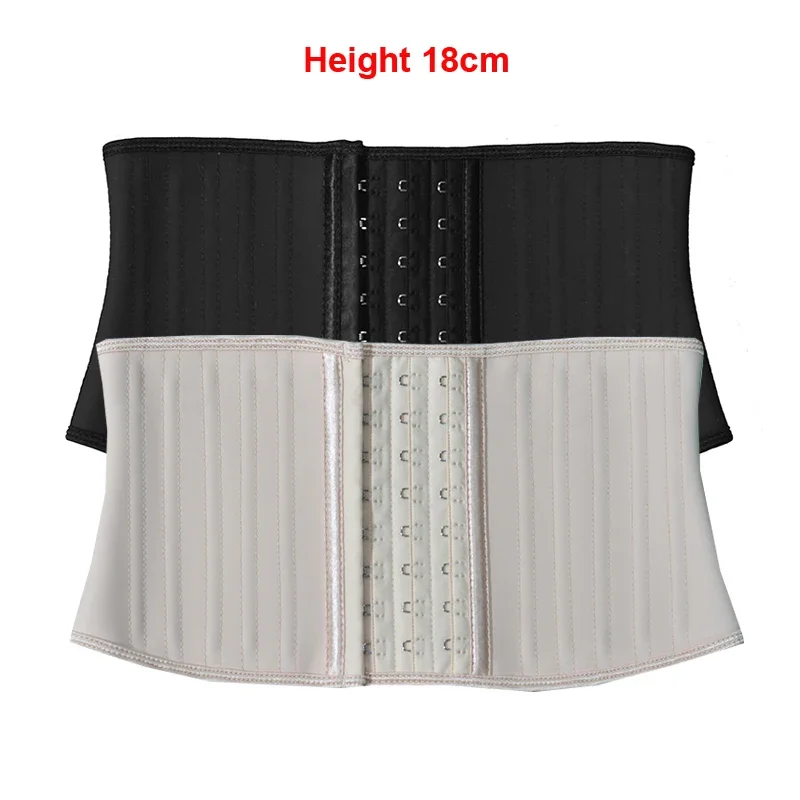 7 inch Latex Waist Trainer Corset for Women 25 Steel Bone Underbust Corsets and Bustiers Slimming Body Shapers Short Torso Fajas
