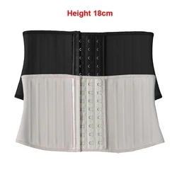 7 inch Latex Waist Trainer Corset for Women 25 Steel Bone Underbust Corsets and Bustiers Slimming Body Shapers Short Torso Fajas