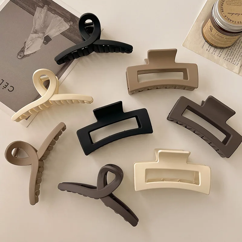 Korean Suede Cross Hair Claw Barrettes for Women Fashion Girl Out Claw