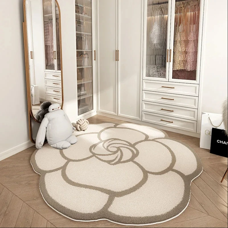 thumbnail image 1 of VIKAMA 1 alfombra de lujo ligera de imitación de cachemira con diseño de camelia para sala de estar, dormitorio, sofá, alfombra resistente a la suciedad, decoración del hogar, 1 of 4