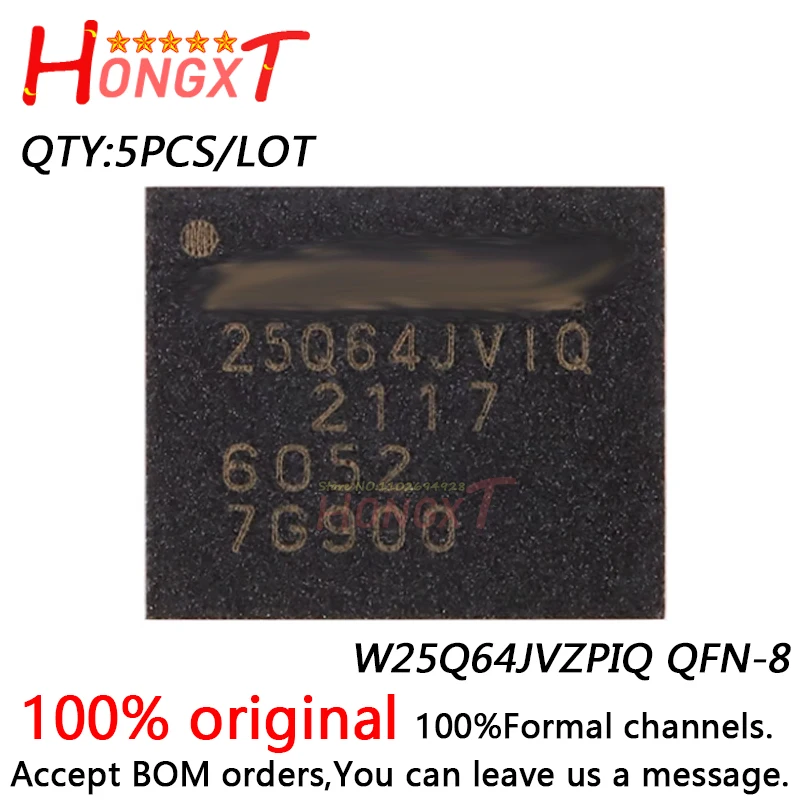 

5PCS 100% NEW W25Q64JVZPIQ QFN-8.