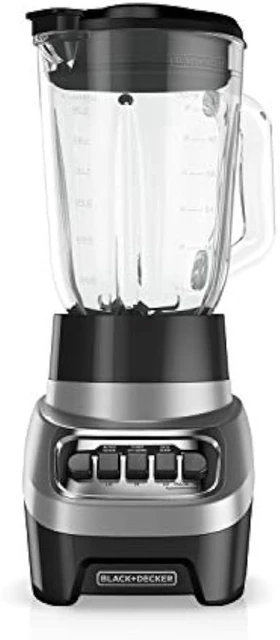 BLACK+DECKER PowerCrush Multi-Function Blender with 6-Cup Glass Jar, 4  Speed Settings, Silver