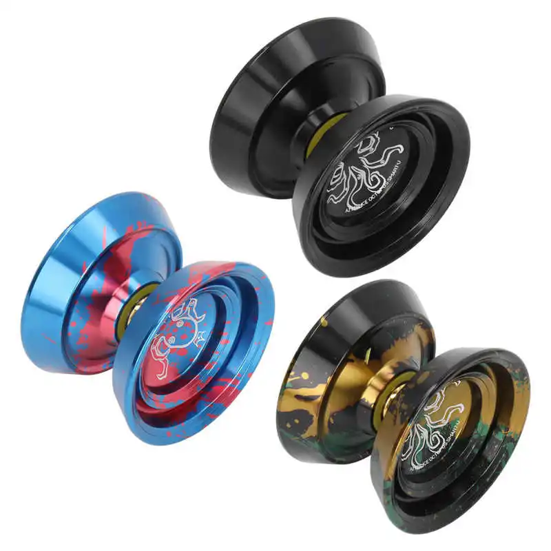 YoYo Ball Unresponsive Aluminum Alloy Advanced Fade Exquisite for Competition with Glove and 3Pcs Strings yoyo ball