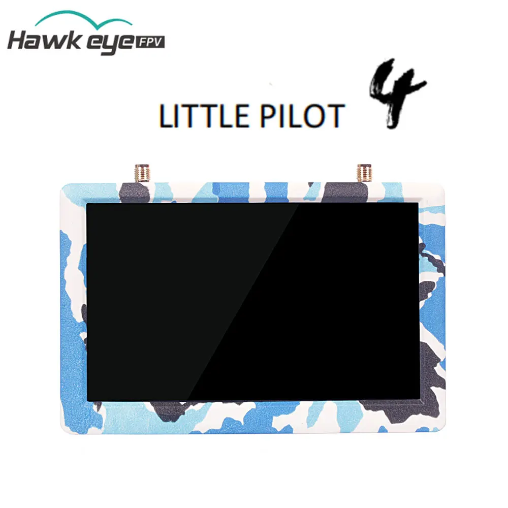 

NEW Hawkeye Little Pilot 4 5.8GHZ 48CH Built in DVR Battery Dual Receivers 800X480 Led FPV Monitor For Racing Drone